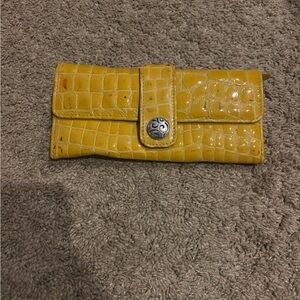Brighton Yellow Croc-Embossed Wallet